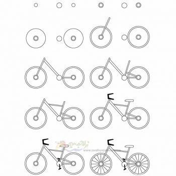 زرافه جادویی-نقاشی ساده دوچرخه