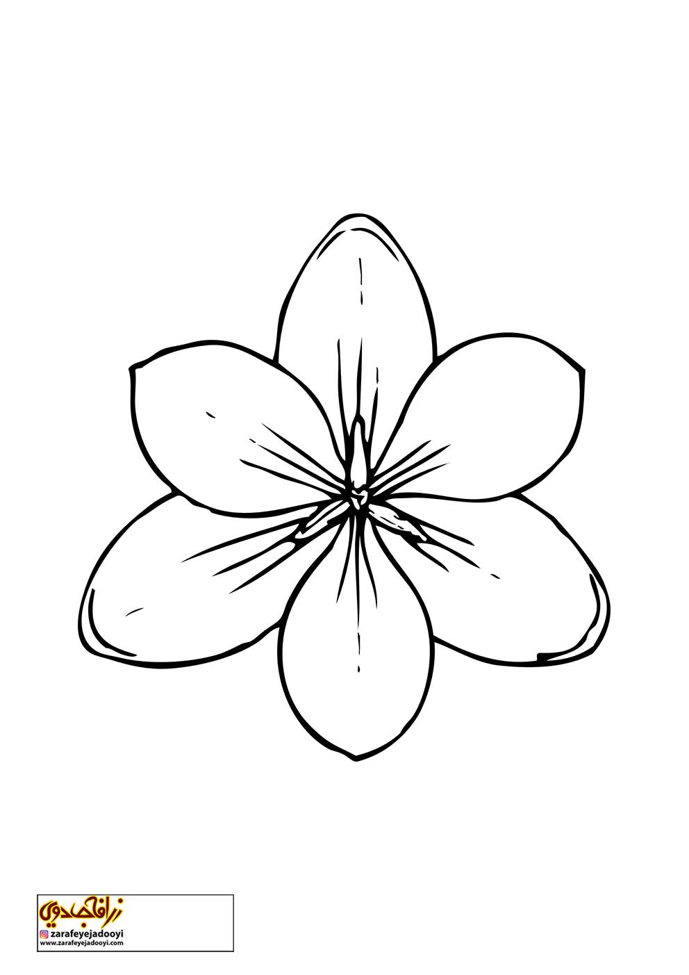 طراحی گل با مداد رنگی ساده