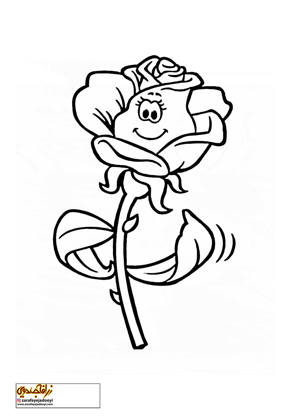 طراحی گل رز با مداد سیاه ساده