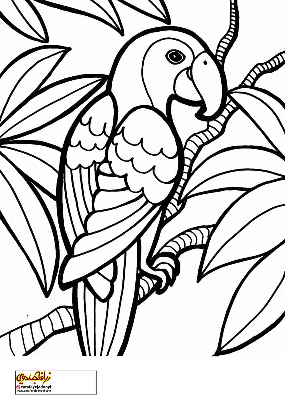 نقاشی کودکانه پرنده چکاوک