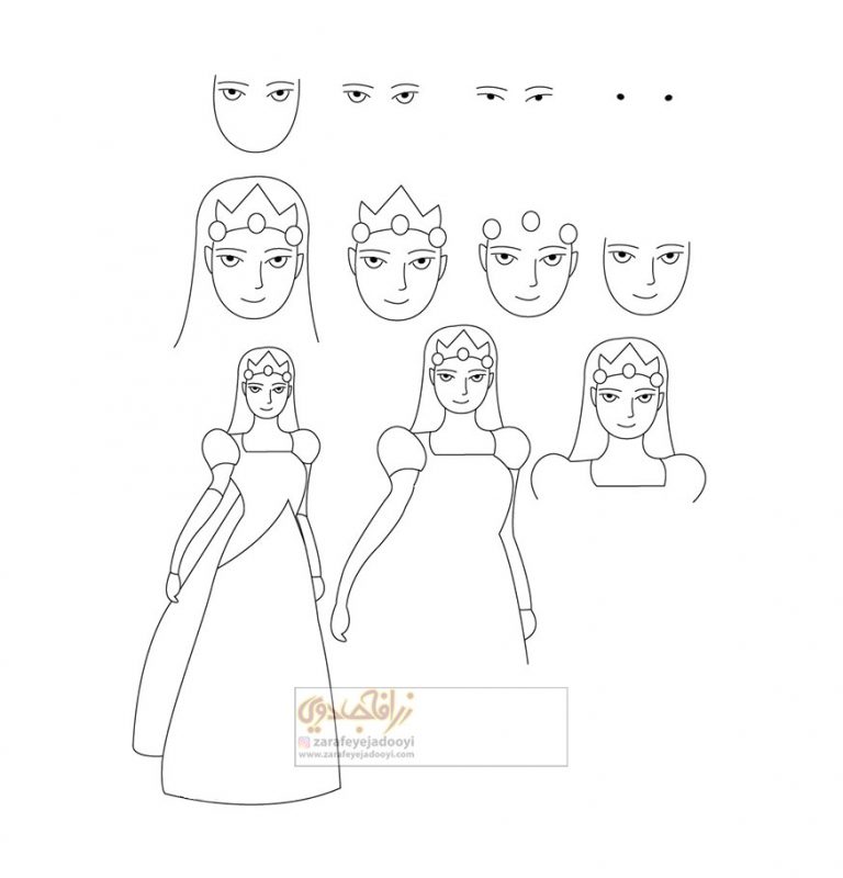 نقاشی ساده دخترانه پرنسسی نقاشی ساده دخترانه پرنسسی