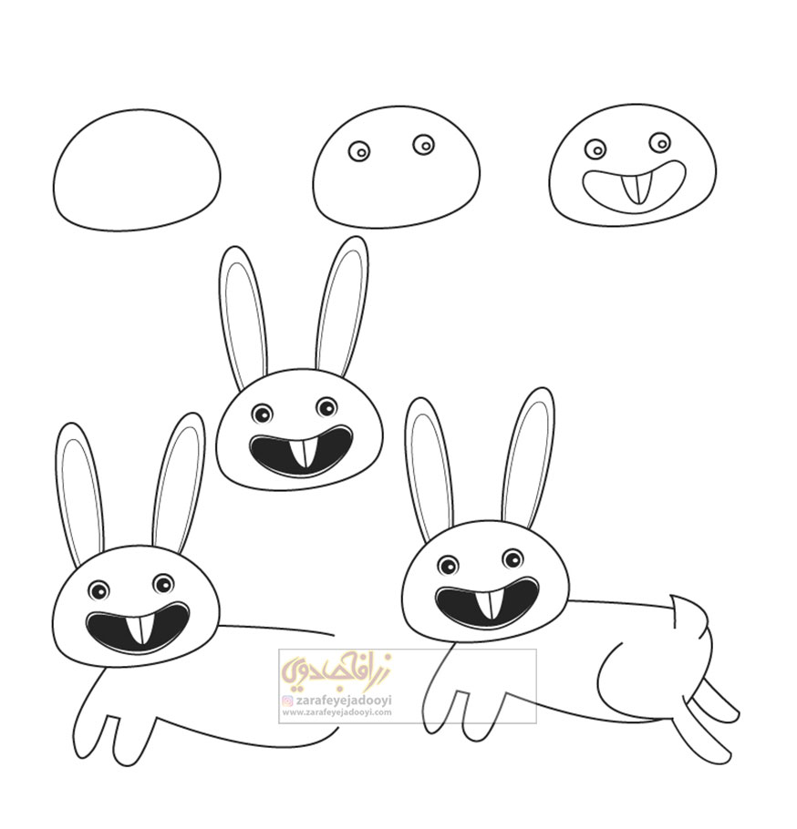 زرافه-جادویی-نقاشی-ساده-خرگوش