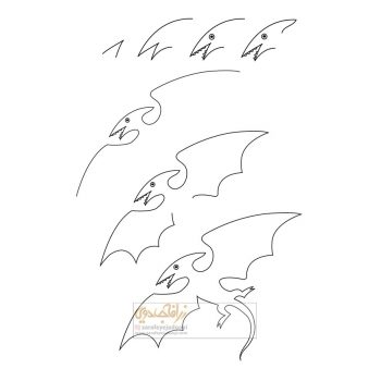 زرافه-جادویی-نقاشی-ساده-دایناسور-پرنده