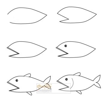 زرافه-جادویی-نقاشی-ساده-ماهی-2