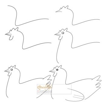 زرافه-جادویی-نقاشی-ساده-مرغ
