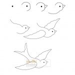 زرافه-جادویی-نقاشی-ساده-پرنده-در-حال-پرواز