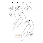 زرافه-جادویی-نقاشی-ساده-پرنده-کلاغ