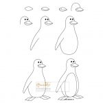 زرافه-جادویی-نقاشی-ساده-پنگوئن