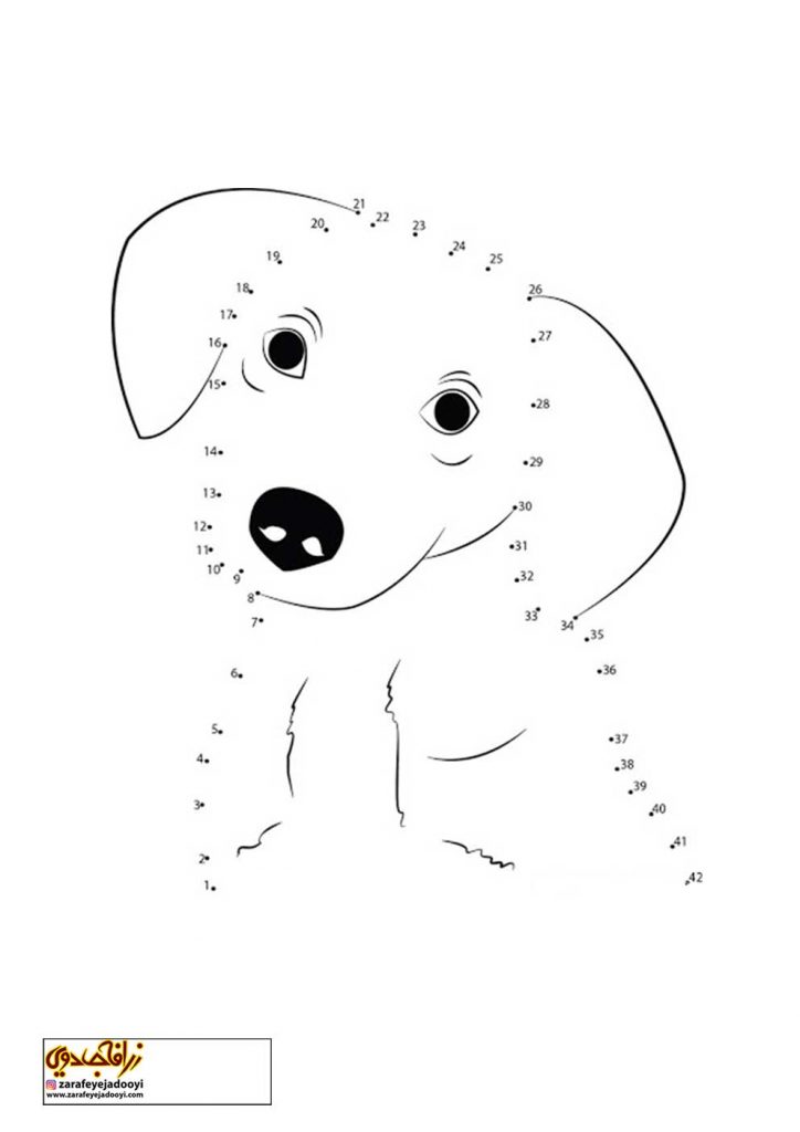نقاشی نقطه به نقطه سگ