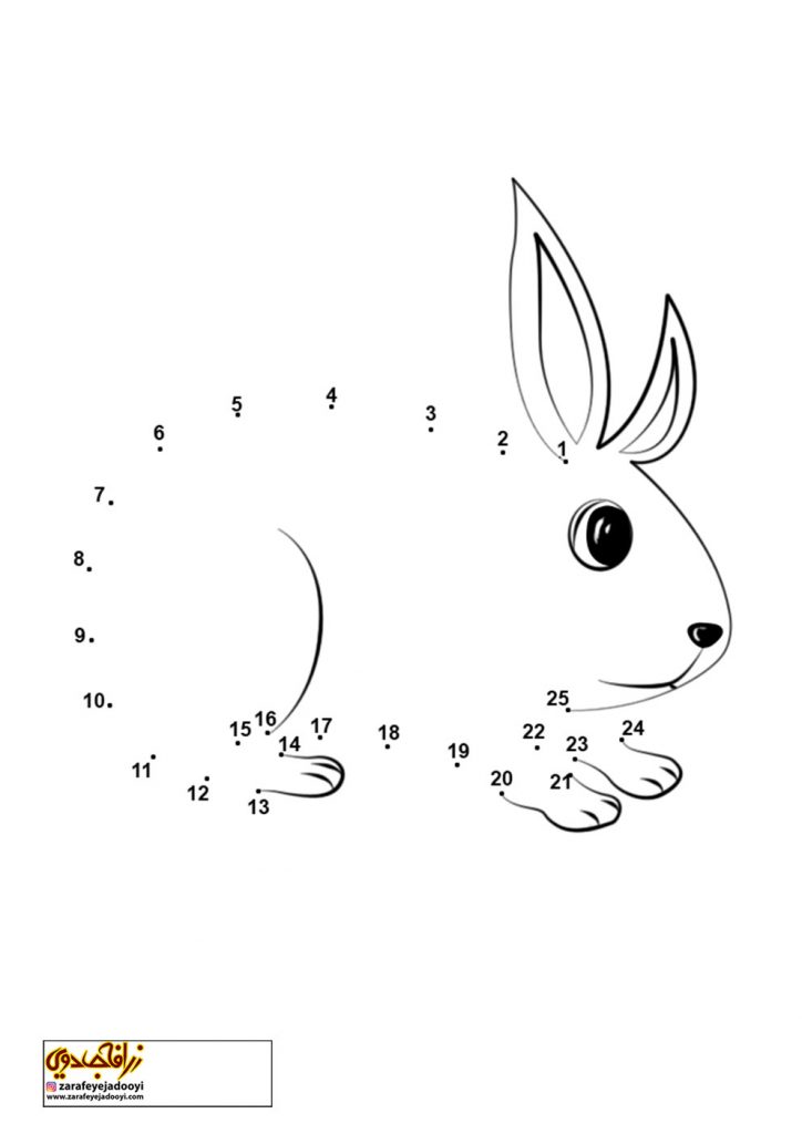 نقاشی نقطه به نقطه خرگوش 4